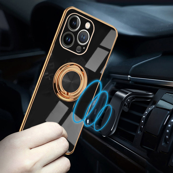 Case for iPhone 14 Pro, Electro Ring, black