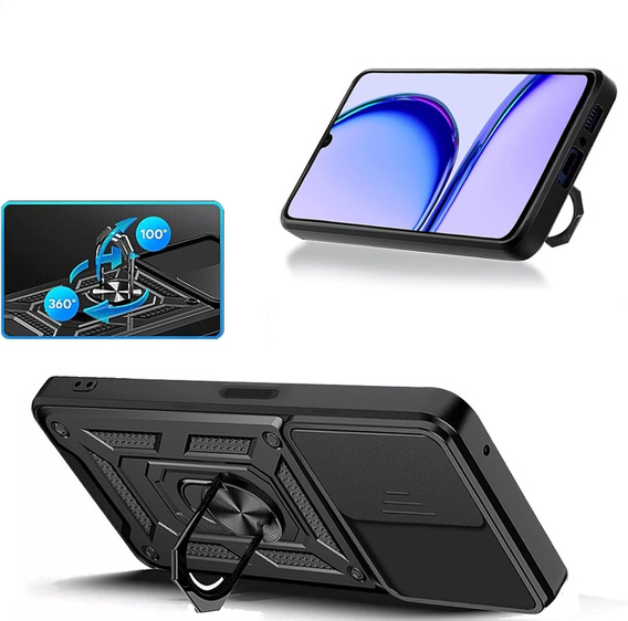 Case for Realme Note 50, CamShield Slide, black