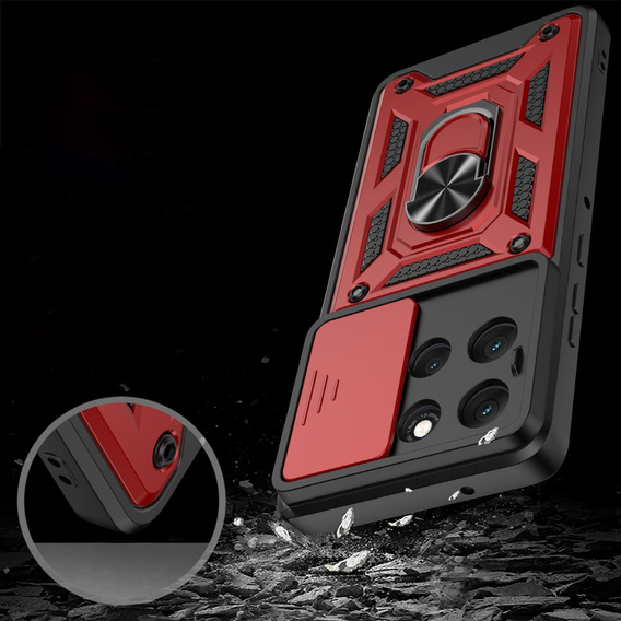 Case for Motorola Moto G86 5G, CamShield Slide, red