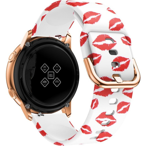 Silicone Strap for Samsung Galaxy Watch Active 20mm, Red Lips