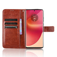 Flip case for Motorola Edge 50 Fusion 5G, Crazy Horse Wallet, brown