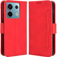 Flip case for Xiaomi Redmi Note 13 Pro 5G, Card Slot, red