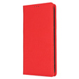 Flip case for Samsung Galaxy S25+ Plus, Litchi Skin Grain, red
