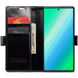 Flip case for Samsung Galaxy S23 Ultra, ERBORD Waxy Wallet, black