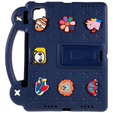 Children's case for Apple iPad Air 11" 6 gen. 2024, Cute Patterns, with stand, dark blue