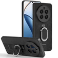 Case for Realme 12 Pro 5G / 12 Pro+ 5G, Leather Kickstand Ring, black