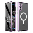 Magnetic Dual Glass MagSafe case for Samsung Galaxy S24, purple