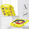 Children's case for iPad 10.2" 2021/2020/2019 (9/8/7 gen.) / Air 10.5" 2019 (3 gen.), Cute Patterns, with stand, yellow