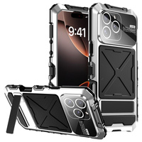 Armored case for iPhone 16 Pro, R-JUST, silver