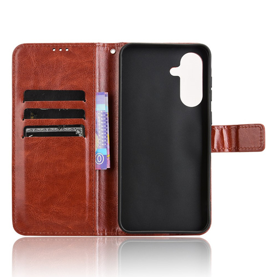 Flip case for Samsung Galaxy A36, Crazy Horse Wallet, brown