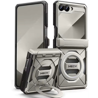 Case with magnetic stand for Samsung Galaxy Z Flip7 FE / Z Flip6, grey