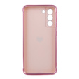 Case for Samsung Galaxy S21 FE, Electro heart, pink rose gold