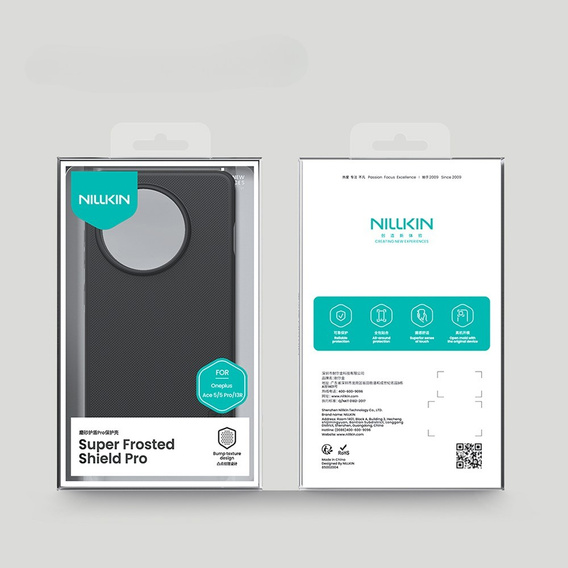 NILLKIN Case for OnePlus 13R, Super Frosted Shield Case, black