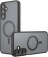Case for Samsung Galaxy A34 5G, for MagSafe, ERBORD Matt Case, black + Screen Glass