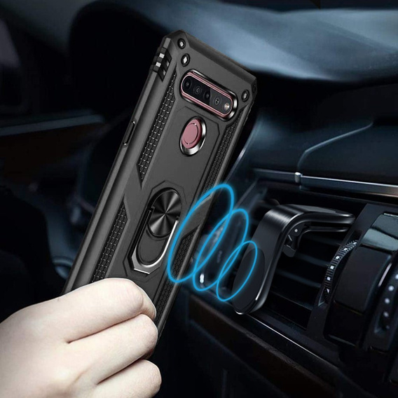 Armor Case for LG K51S, Nox Case Ring, black