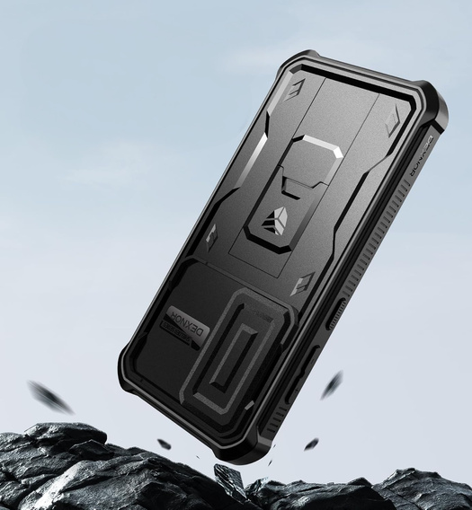 Armored case for Samsung Galaxy S24, Dexnor Full Body (Two Frames), black