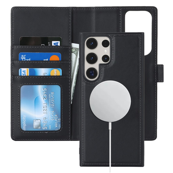 Flap case for Samsung Galaxy S23 Ultra, Wallet, for MagSafe, black
