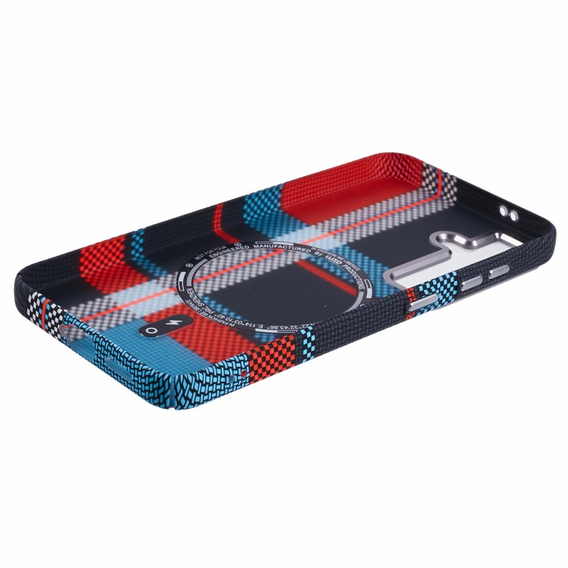 MagSafe's Samsung Galaxy S25 Case, Carbon Fiber, blue / red