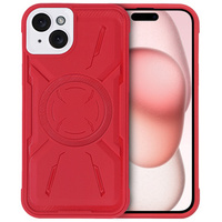 Case for iPhone 15 Plus, ERBORD Armor Mag, red
