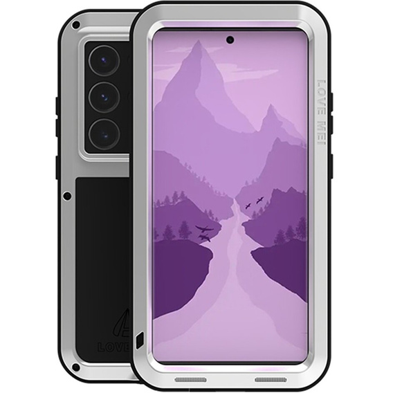 Love Mei Case for Samsung Galaxy S24 Ultra, armored without glass, grey