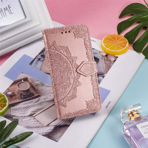 Flip case for Motorola Edge 50 Fusion 5G, Mandala, pink