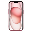 Case for iPhone 15, Silicone Lite, red