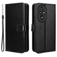 Flip case for Honor 200 Pro 5G, Crazy Horse Wallet, black