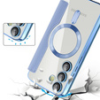 Flip case for Samsung Galaxy S24 FE, RFID Wallet MagSafe CamShield, blue