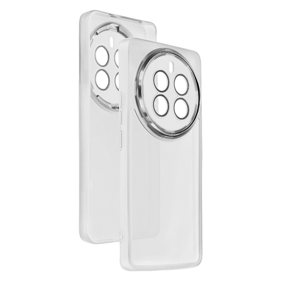 Silicone case for Realme 12 Pro 5G / 12 Pro+ 5G, with camera protection, transparent / white