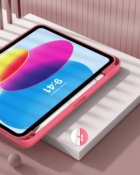 Case for iPad 11" 2025 A16 (11 gen.) / iPad 10.9" 2022 (10 gen.), Smartcase Hybrid, with stylus space, pink