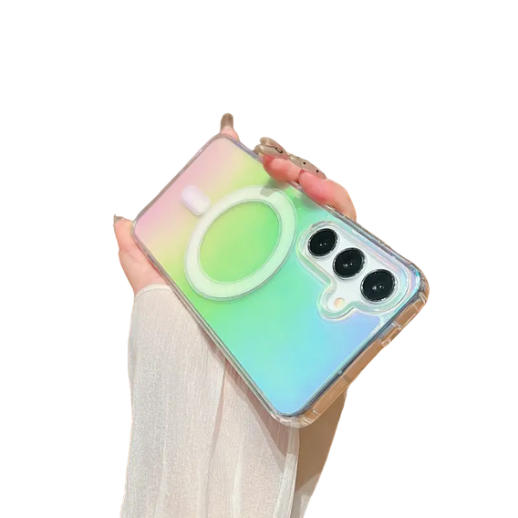Case for Samsung Galaxy S24 FE, Fusion Hybrid, for MagSafe, multicolor + Screen Glass