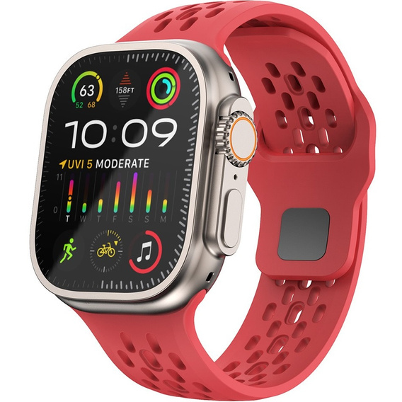 Silicone Strap for Apple Watch 1/2/3/4/5/6/7/8/SE/ULTRA 42/44/45/49MM, Red