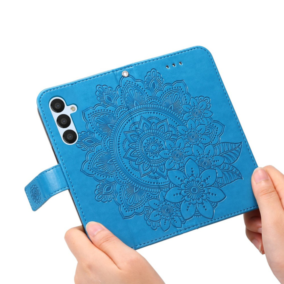 Flip case for Samsung Galaxy A54 5G, Mandala Flower, blue