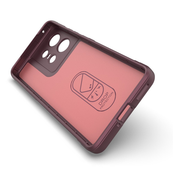 Case for Motorola Edge 50 Pro 5G, Gaming Shockproof, maroon