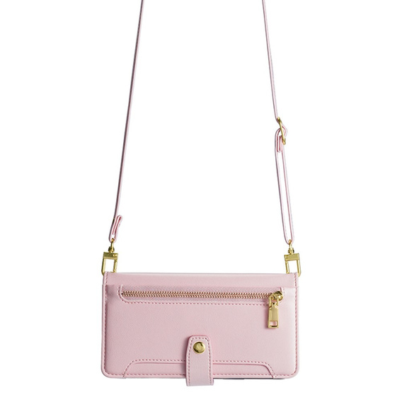 Flip case for Oppo Reno 11F 5G, Wallet Zipper Pocket, pink