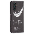 Flip case for Samsung Galaxy A05s, Wallet, Don't Touch My Phone, black