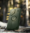 Armored case for Samsung Galaxy S25+ Plus, Dexnor CamProtect MagSafe, green (Two frames)