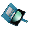 Flip case for Samsung Galaxy S24 FE, Wallet Zipper Pocket, blue