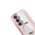 Flip case for Samsung Galaxy S24 FE, RFID Wallet MagSafe CamShield, pink