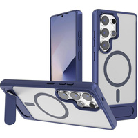 Case for Samsung Galaxy S25 Ultra, Kickstand Matt Case, for MagSafe, dark blue