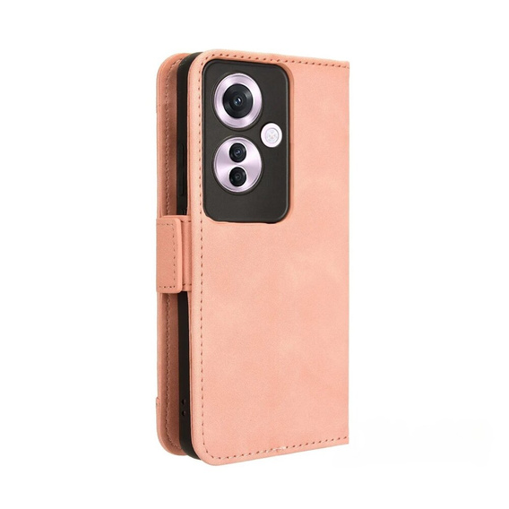 Flip case for Oppo Reno 11F 5G, Card Slot, pink