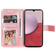 Flip case for Samsung Galaxy A14 4G/5G, Mandala Flower, pink rose gold