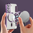 Flip case for Samsung Galaxy S22 5G, RFID Wallet MagSafe CamShield, purple