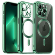 Case for iPhone 13 Pro, Electro MagSafe, green + Screen Glass