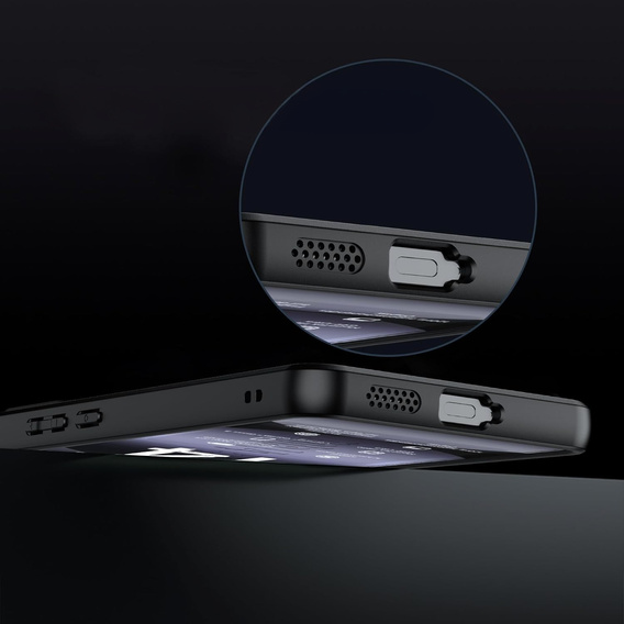 Case for Xiaomi Redmi Note 14 4G, for MagSafe, ERBORD Matt Case, black + Screen Glass