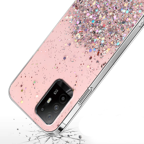 Case for Oppo Reno5 Z / F19 Pro Plus, Glittery, pink
