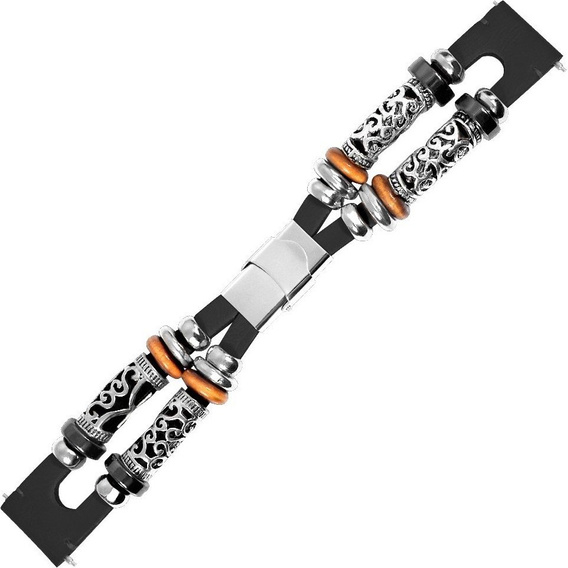 Retro Leather Strap 22mm for Samsung Galaxy Watch 46mm - Black