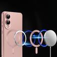 Case for Samsung Galaxy S25 Edge, ColorMag, for MagSafe, pink + 9H tempered glass