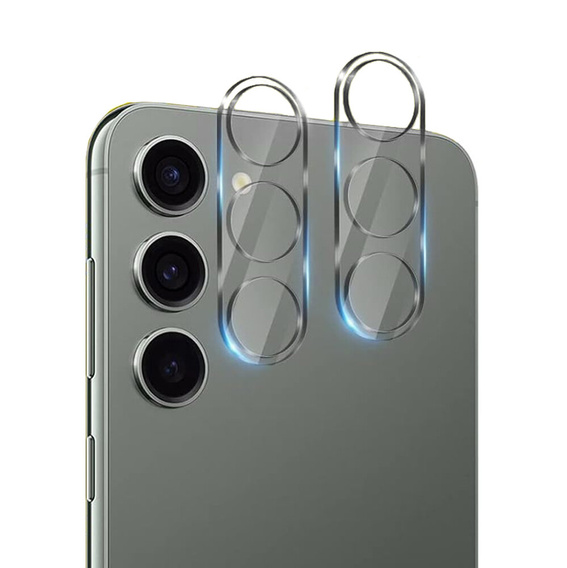 2x ERBORD tempered glass for camera to Samsung Galaxy S24+ Plus, transparent