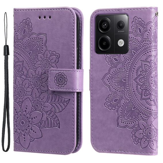 Flip case for Xiaomi Redmi Note 13 Pro 5G, Mandala, purple